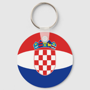 Croatia Fisheye Flag Keychain