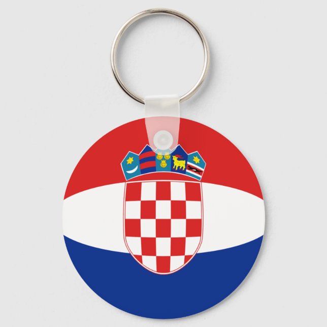 Croatia Fisheye Flag Keychain (Front)