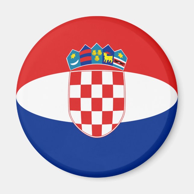 Croatia Fisheye Flag Magnet (Front)
