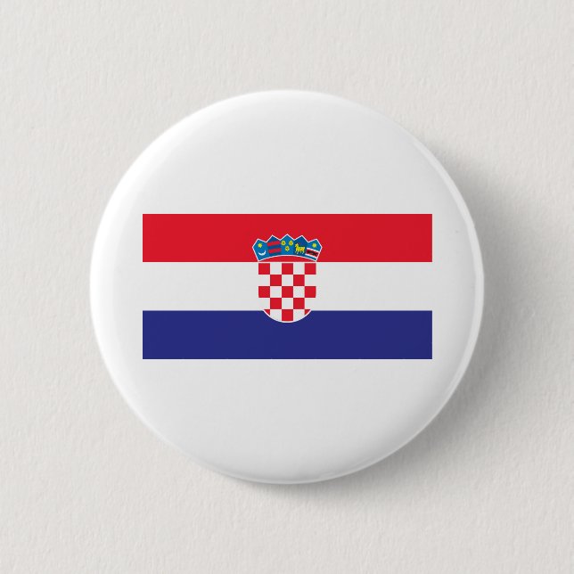 Croatia Flag 6 Cm Round Badge (Front)