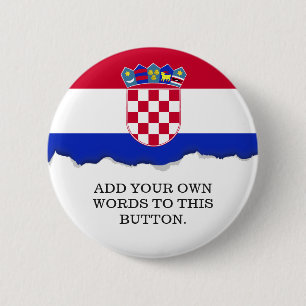 Croatia Flag 6 Cm Round Badge
