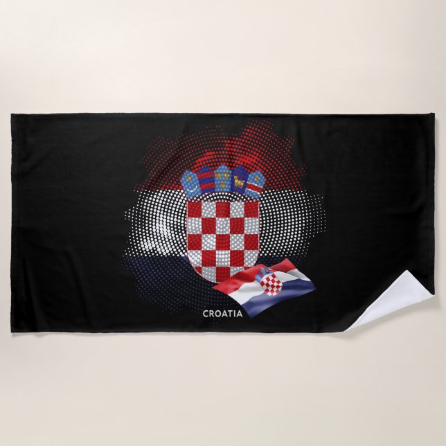 Croatia flag beach towel (Front)