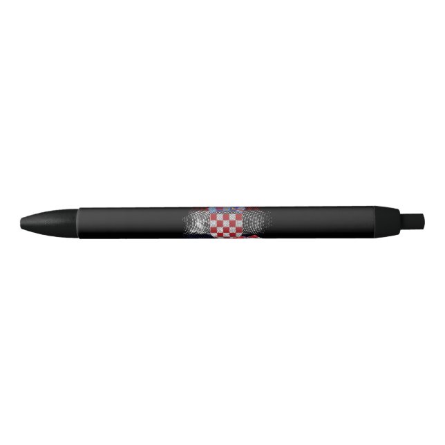 Croatia flag black ink pen (Front)