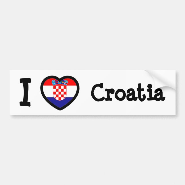 Croatia Flag Bumper Sticker (Front)