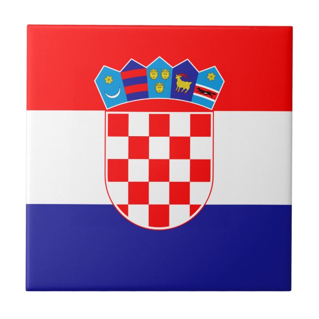 Croatia flag ceramic tile (Front)
