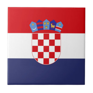 Croatia flag ceramic tile