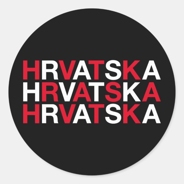 CROATIA Flag Classic Round Sticker (Front)