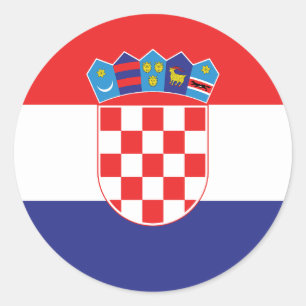 Croatia Flag Classic Round Sticker