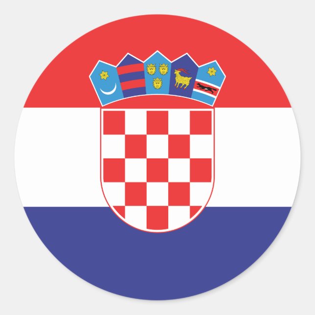 Croatia Flag Classic Round Sticker (Front)