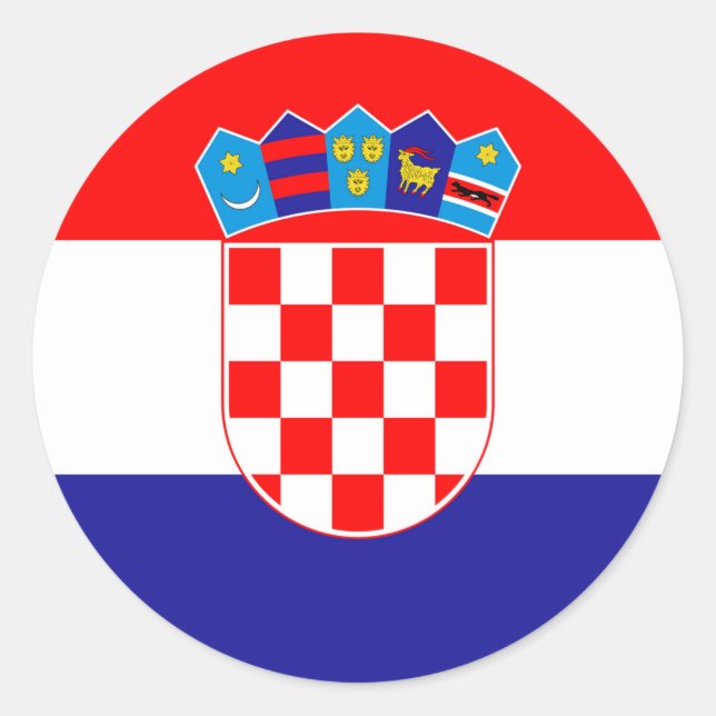 Croatia Flag Classic Round Sticker (Front)