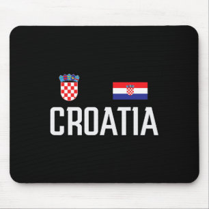 Croatia Flag Croatian Footll Soccer Fan Men Women Mouse Pad