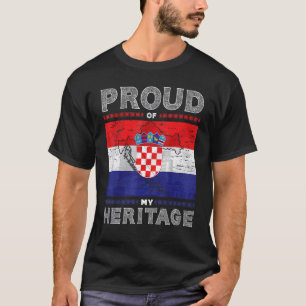 Croatia Flag Croatian Roots Hrvatske Croatia Zagre T-Shirt