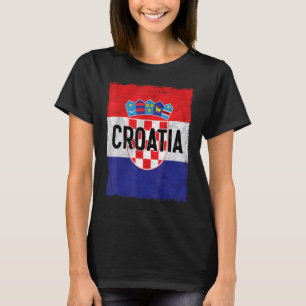 Croatia Flag Croatian Roots Hrvatske Croatia Zagre T-Shirt
