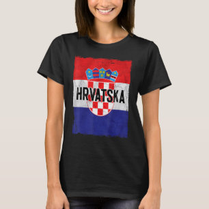 Croatia Flag Croatian Roots Hrvatske Croatia Zagre T-Shirt