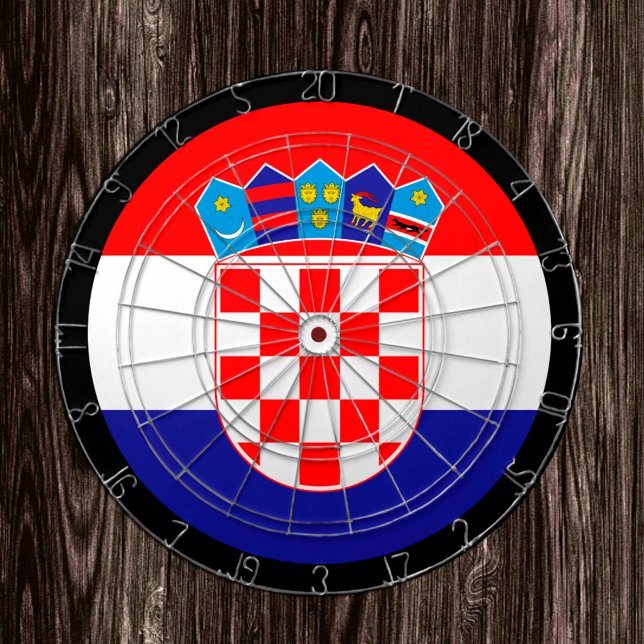 Croatia Flag Dartboard & darts / game board (Creator Uploaded)