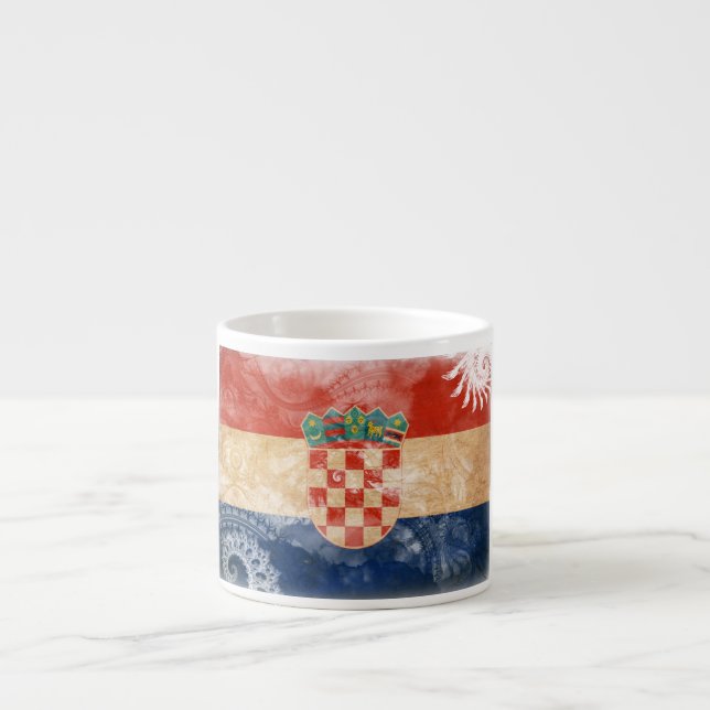 Croatia Flag Espresso Cup (Front)