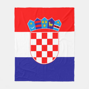 Croatia flag fleece blanket