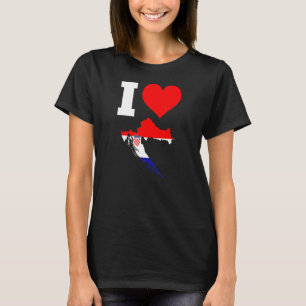 Croatia Flag for Croatia   I Love Croatia T-Shirt