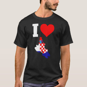 Croatia flag for Krk  I Love Krk T-Shirt