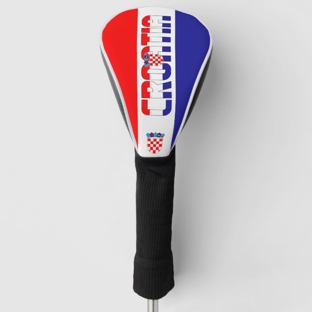 Croatia Flag Gorgeous Patriotic Golf Head Cover (Front)