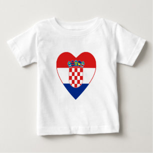 Croatia Flag Heart T-Shirt