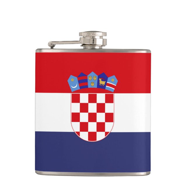 Croatia flag hip flask (Front)