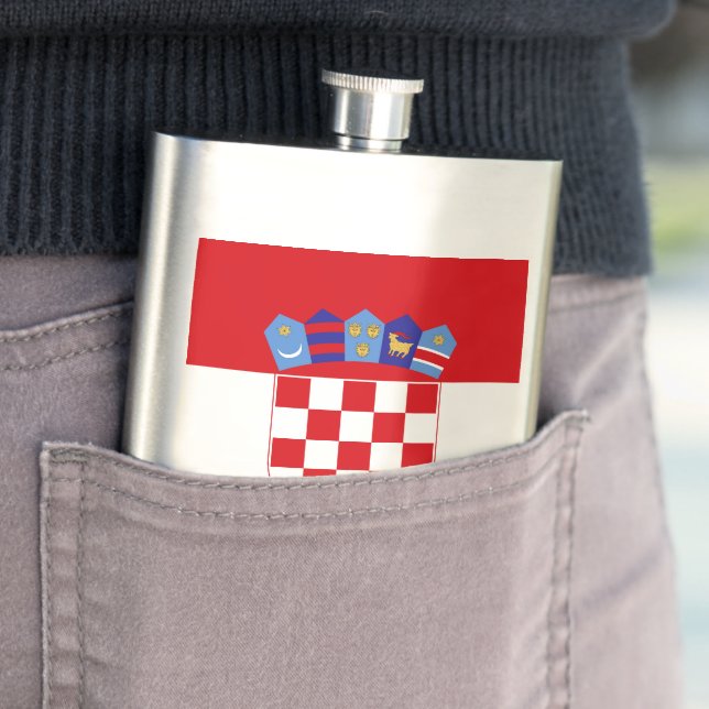Croatia flag hip flask (In Situ)
