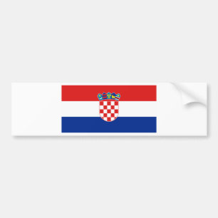 Croatia Flag HR Hrvatska Bumper Sticker