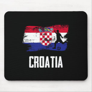 Croatia Flag Jersey Croatian Soccer Team Croatian Mouse Pad