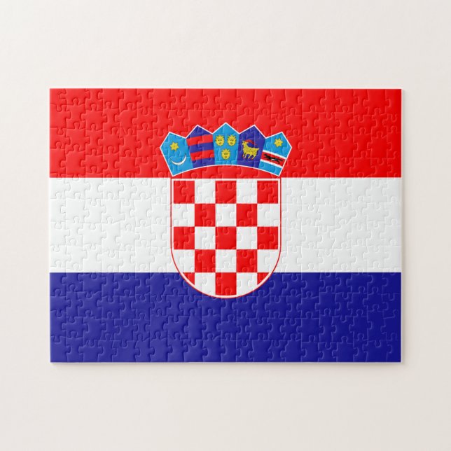 Croatia Flag Jigsaw Puzzle (Horizontal)