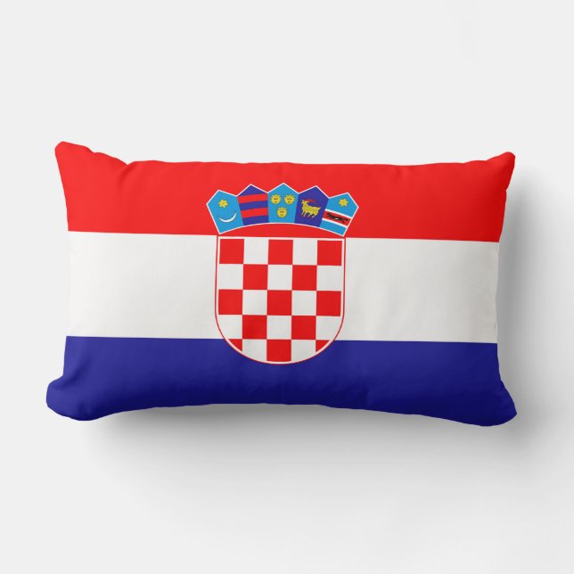 Croatia Flag Lumbar Cushion (Front)