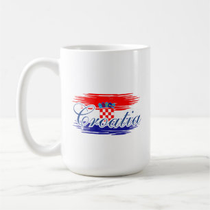 Croatia flag map Coffee Mug