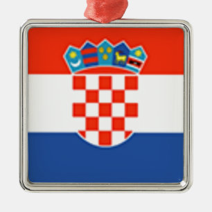 Croatia Flag Metal Ornament