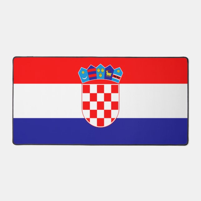Croatia Flag National Pride  Desk Mat (Front)