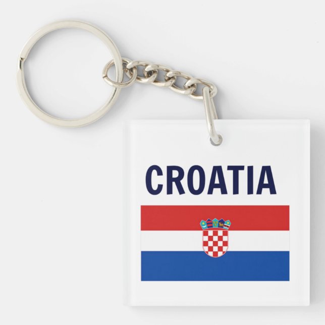 Croatia - Flag of Croatia Key Ring (Front)
