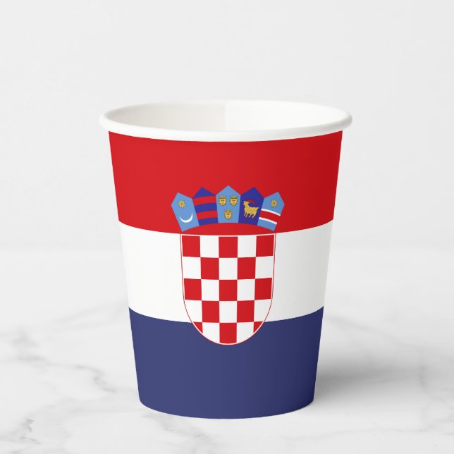 Croatia flag paper cups (Left)