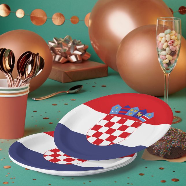 Croatia flag paper plate (Multi)