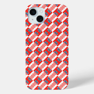 Croatia flag pattern iPhone 15 mini case