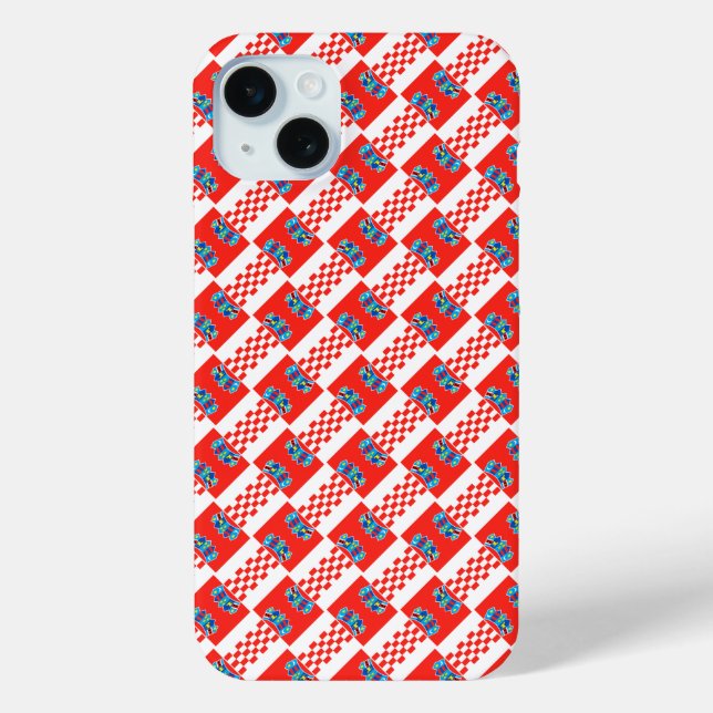 Croatia flag pattern Case-Mate iPhone case (Back)