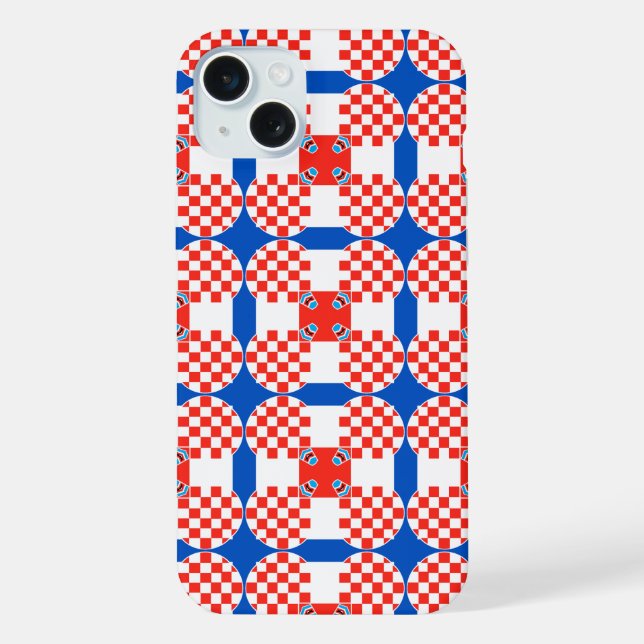 Croatia flag pattern iPhone case (Back)