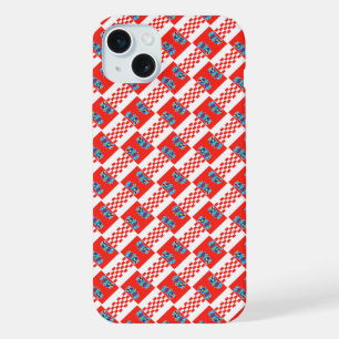Croatia flag pattern iPhone 15 plus case
