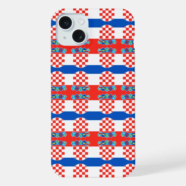 Croatia flag pattern iPhone case (Back)