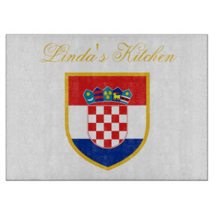 Croatia Flag Personalised Cutting Board