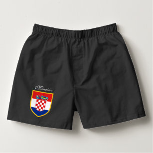 Croatia Flag Personalized Boxers