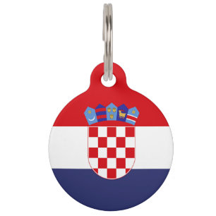 Croatia flag pet tag