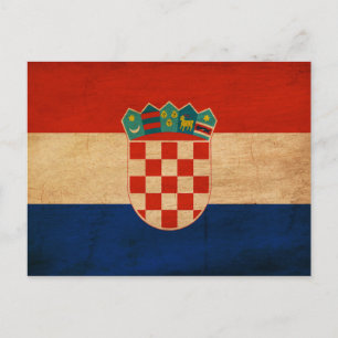 Croatia Flag Postcard