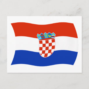 Croatia Flag Postcard