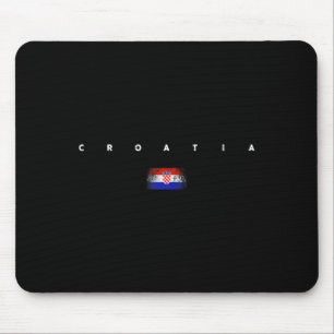 Croatia Flag Pride Vintage Retro Soccer Croatian F Mouse Pad