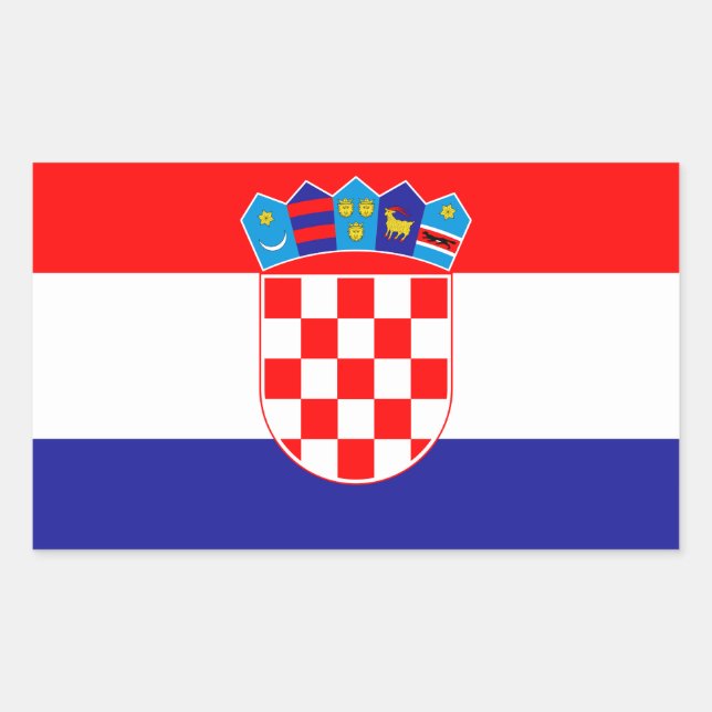 Croatia flag rectangular sticker (Front)