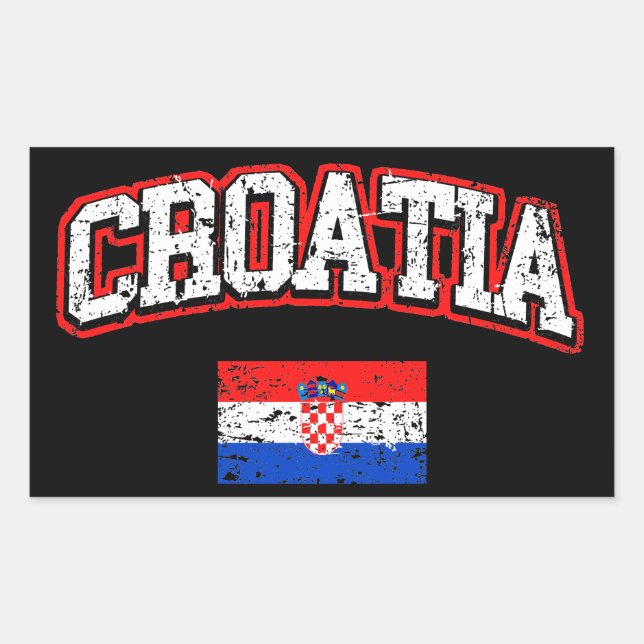 Croatia Flag Rectangular Sticker (Front)